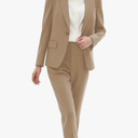Women's Business Suit 2 Piece Plus Size Jacket Straight Leg Pants Sets Business Casual Outfits XL