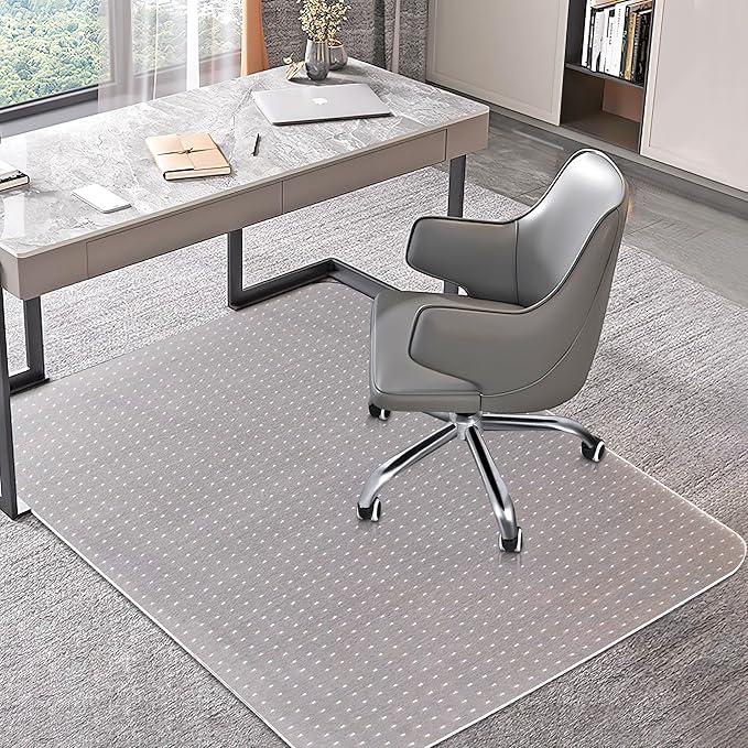 Office Chair Mat for Carpets, Clear Computer Desk Chair Mat for Low Carpeted Floors, Thick and Sturdy Carpet Protector, Easy Glide and Flat Without Curling(30'' x 48'' Rectangle) Office Chair Mat for Carpets, Clear Computer Desk Chair Mat for Low Carpeted Floors, Thick and Sturdy Carpet Protector, Easy Glide and Flat Without Curling(30'' x 48'' Rectangle)