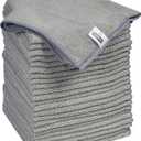 Rubbermaid Microfiber Cloth Towels 24 Pack 14"x14" Non-Scratch Reusable/Washable for Cleaning/Wiping/Polishing for Home/Kitchen/Car
