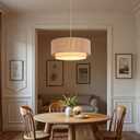 Plug in Pendant Light, 18 Rattan Plug in Chandelier with 15.7FT Light Cord, Hanging Light with Handwoven Hemp Rope Lampshade for Living Room Bedroom Kitchen