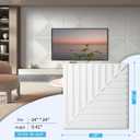 Art3d 12-Pack Drop Ceiling Tiles 2x2 FT, PVC 3D Textured Panels for Interior Wall Decor Living Room Bedroom Office, 24x24 Inch, White