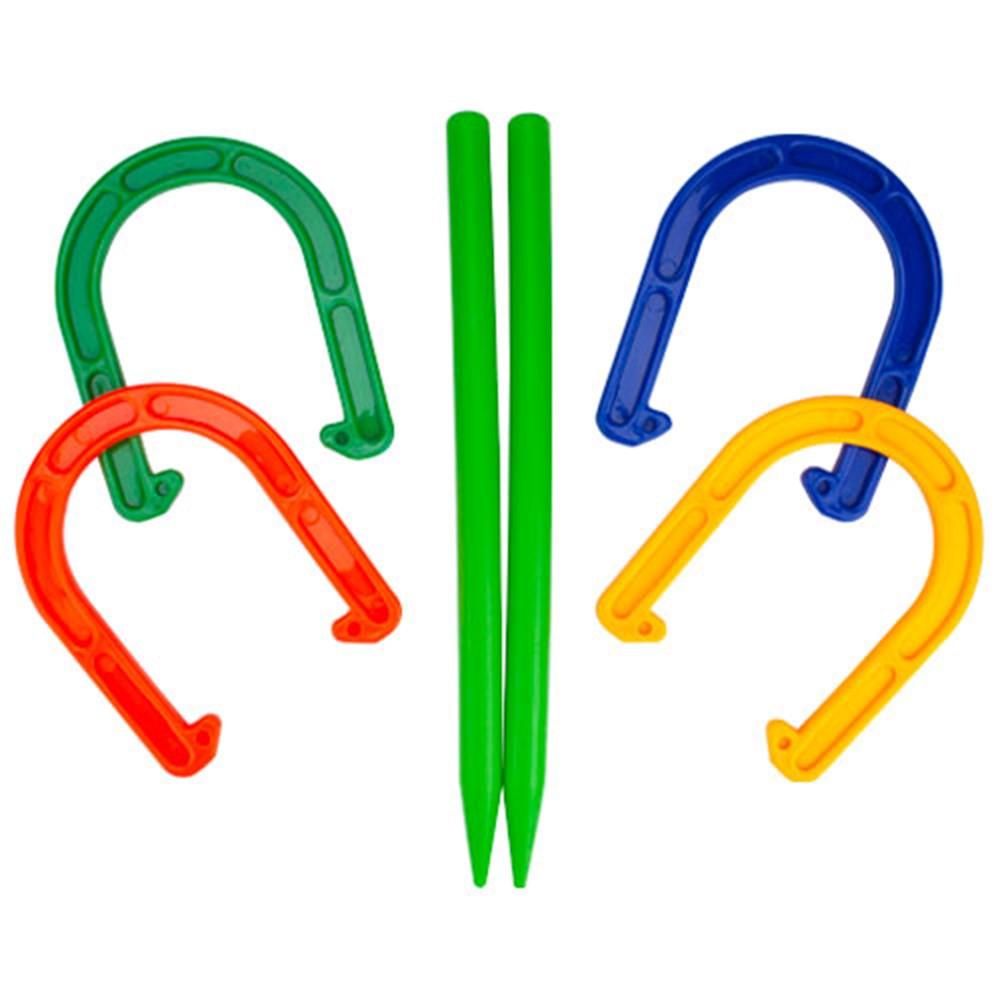 Plastic Horseshoe and Ring Toss Game Set, Pack of 2