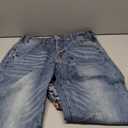 Flamingals Women's Stretchy Straight Leg Casual Mid Rise Jeans Wash Button Fly Stitch Detail 90s Trendy Denim Jeans