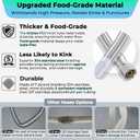 Refrigerator Ice Maker Water Line Kit - 10' Braided Stainless Steel Fridge Water Line with 1/4" Compression Fittings Pex Tubing Core and Water Splitter