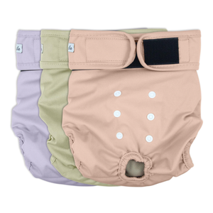 Grecle Washable Female Dog Diapers - Premium Reusable Diapers for Doggie in Heat - Highly Absorbent Dog Diapers Female for Pet Incontinence with Adjustable Snaps XL