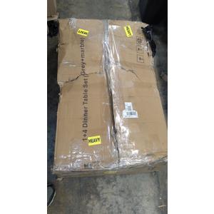 Ideal House 1+4 Dinner Table Set (Grey + Marble) Lot No: XZH-No.1