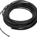 uxcell 25 ft - 1/8 Inch Expandable Braided Cable Sleeve, PET Cable Management Wire Sleeving Cord Protector, Wire Wrap Loom Tube for TV Computer Audio, Office Home Devices, Black