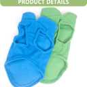 2 Pack Dog Sweater with Leash Ring, Warm Pet Clothes Thick Clothes Coat Fleece Dog Sweaters for Small Dogs Girl Boy Pullover Doggie Jacket for Fall Winter (Blue,Green, Small) (Small(4-6lbs))