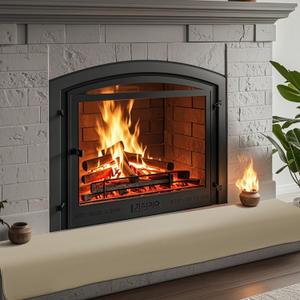 BALAPET Thick Memory Foam Fireplace Baby Proofing, 90x14 in Soft Fireplace Cover Hearth Cushion Baby Proof, Velvet Protectors for Children Proofing, Edge Protector (Light Brown,14x90in)