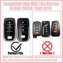White TPU Key Fob Cover with Sakura Flower Keychain Compatible with Toyota Sequoia Land Cruiser Venza RAV4 Prime Hilux Tundra Corolla Fortuner Grand Highlander 4-Button Smart Key for Women