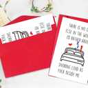 5 x Funny Anniversary Card for Husband, Snoring Card for Boyfriend, Humorous Birthday Card for Him, Funny Couples Card for Wife, Novelty Valentines Day Card, Blank Greeting Card with Envelope (#002)