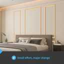 Art3d Pre-Cut Wall Molding Set of 6 pcs, Ready-to-Assemble Wainscoting Panels for Interior Wall Dcor Living Room Bedroom Accent Wall - Installed with Glue, 3 Top 3 Bottom, Oak