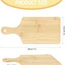 25 PCS Cutting Board Bulk Wood Chopping Board Laser Engraving Serving Board with Handle Charcuterie Boards for Customized Mother's Day Housewarming Gift 11" x 5" Bamboo