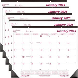 Brownline 2025 Monthly Desk Pad Calendars, Five-Pack, 12 Months, January to December, 22" x 17" (5 Desk Pads per Pack)