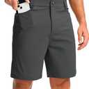 Viodia Men's Golf Shorts with Pockets 7 Inch Flat Front Slim Fit Chino Stretch Shorts for Men Summer Casual Dress, Size 32