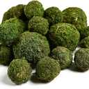 Usmola 18pcs Fake Moss Balls, 6pcs 3.2" Faux Green Balls + 12pcs 2" Artificial Moss Decorative Balls for Centerpiece Bowls (Fresh Green)