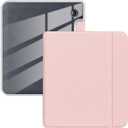Case for 7" Kobo Libra Colour 2024 Released, Ultra Clear Soft Flexible Transparent TPU Back Cover with Auto Sleep/Wake for Kobo Libra Colour, Pink