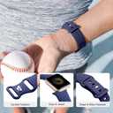 6 Pack Sport Bands Compatible with Apple Watch Band Red, white, black (Red white black rising sun orange night Paris gray)