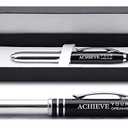 "Achieve Your Dreams" Engraved Ballpoint Gift Pen - LED Light and Stylus Tip - Inspirational Luxury Pen for Encouragement and to Congratulate Students, Graduates and Professionals on Achievements