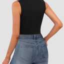 OwnTime Womens Square Neck Tank Tops Dressy Summer Sleeveless Shirts Sexy Going Out Fitted Trendy Tops T Shirts Blouses (Blue, XS)