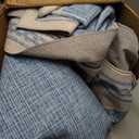 Scalloped Washable Rug 9x12 Area Rugs for Living Room, Solid Blue Rug for Bedroom Girls, Non Slip Throw Mat with Rubber Back, Soft Dorm Nursery 9x12 Carpet for Dining Room