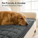 Smiry Couch Cover for Dogs Washable, Non Slip Fuzzy Pet Couch Covers for 3 Cushion Sofa Pet Friendly, Thick Soft Sofa Slipcovers Cushion Protector (Dark Grey, 27.6" x 88")