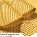 FunWheat Round Braided Placemats Set of 8 Place Mats for Dining Table Woven Washable Non-Slip Table Mats 15 Inch(Yellow,8pcs)