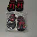 CovertSafe& Dog Boots for Dogs Non-Slip, Waterproof Dog Booties for Outdoor, Dog Shoes for  Dogs 4Pcs with Rugged Sole Black-Red, Size 5