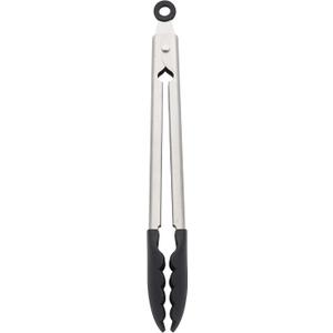 KitchenAid Silicone Tipped Stainless Steel Tongs, 12 Inch, Black (11.6 Inches)