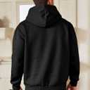 JMIERR Mens Casual Cotton Hooded Collar Drawstring Hoodies Pullover Sweatshirts Casual Long Sleeve Shirts (Black, XL)