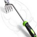 Hand Weeder Puller Tool, Heavy-Duty Stainless Steel Root Removal Tool with Ergonomic Non-Slip Handle, Manual Dandelion Remover for Garden Lawn Yard, Handheld Weeding Tool for Deep Roots, 1 Pack