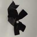 6 Pieces Cabinet Bows Large Black Velvet Ribbons Cabinet Door Bows for Thanksgiving Fall Haloween Christmas Party (Black)