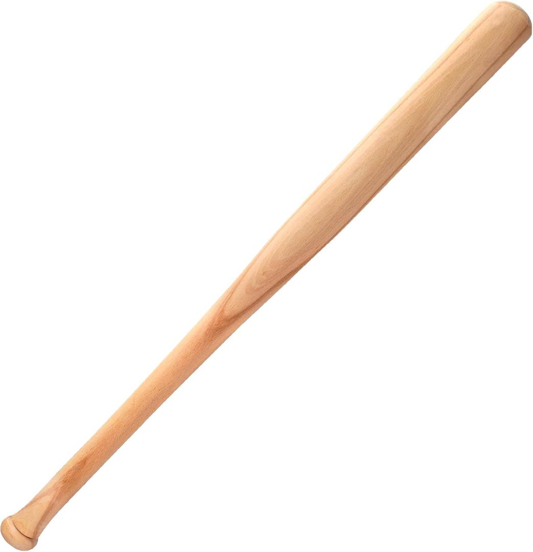 Baseball Wood Bat, 25 Inch Durable and Sturdy Lightweight, Glossy Finish with Cupped for Baseball Training Games or Casual Play