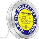 FANDAMEI 0.8mm Elastic Strings for Bracelets, Crystal Stretch Bead Cord for Jewelry Making, Clear Stretchy Elastic String Cord for Beading, Transparent Thread for Bracelet Necklace Making