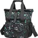 SUNNY BIRD Dual Compartment Lunch Bag Insulated Lunch Box for Women and Men (FloralFoliage 01)