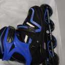 Ruthfot Adjustable Inline Skates for Boys and Girls with Full Light Up Wheels, Outdoor Rollerskates for Kids and Women (Large - Youth (4-8.5 US), Blue)