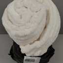 NEWCOSPLAY Super Soft Throw Blanket Ivory Premium Silky Flannel Fleece 3D Ribbed Jacquard Lightweight Bed Blanket All Season Use (Ivory Ribbed, Throw(50"x60"))