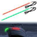 Obcursco Boat Navigation Lights, 12V COB LED Red and Green IP68 Waterproof Bow Lights for Kayak, Jon, Bass Boat, Fishing, Pontoon, and Marine, Pack of 4