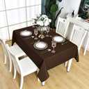 Brown Rectangle Tablecloth Waterproof Stain Resistant Wrinkle Free Square Table Cloth 210GSM Polyester Wipeable Table Cover for Party, Banquet, Indoor & Outdoor - Rectangular, 54 x 54 inch