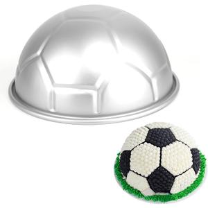 8 inches Football Cake Pan, Soccer Cake Pan, DIY 3D Birthday Pan, Aluminum Ball Cake Molds Nonstick Baking Tool
