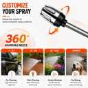 High Pressure Garden Hose Nozzle, Handheld Power Washer Spray Gun with 360 Rotating Nozzle, 3 Spray Modes & Foam Sprayer for Cars, Patios, Driveways and Outdoor Cleaning-Tool-Free Installation(1 Set)