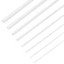 OLYCRAFT 32Pcs White ABS Plastic Round Hollow Tube Length 11.8 Inch Diameter 2/2.5/3/4/5/6/8/10mm Plastic Model Tube White Plastic Rods Round Bar Hollow Tubing Rod for Architectural Model Making