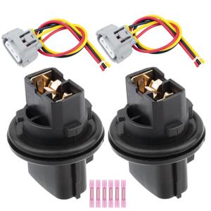 Front Turn Signal Light Socket Fit for Toyota Avalon Camry Corolla Highlander Sequoia Tacoma Tundra Venza 2014-2024 Lamp Bulb Plug Holder Replace OE 81128-06470 2PCS