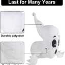 Window Crasher Ghosts - Halloween Stuffed Ghost Window Decorations - Quiet Display Wall Decoration Hanging Ghosts Outdoor Indoor - Cute Party Decor Window Broken Halloween White Flying Ghost 2Pcs