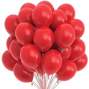 Premium Metallic Latex Balloons Pack Of 60 Red Balloons for Decoration 