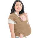 KeaBabies Baby Wrap Carrier - All in 1 Original Baby Carrier Newborn to Toddler Sling, Easy to Wear, Hands Free Bonding, Lightweight, Breathable Infant Wraps (Warm Hearth), 7-35lbs