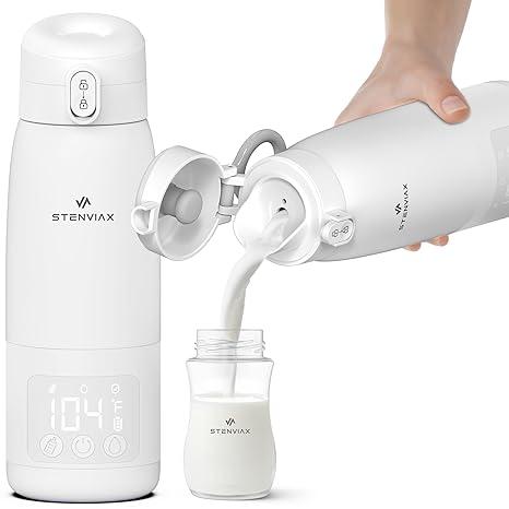 Baby Portable Bottle Warmer Pro|500ml Large Capacity with Ultra Powered 14000mAh Battery |48-Hours Performance for Travel & Home |Fast Charging & Heating for Breastmilk or Formula