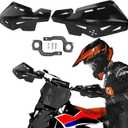 PRO CAKEN Universal 7/8" 22mm and 1 1/8" 28mm Handle Bar Hand Guards Nylon Bracket for Dirt Bike Motocross ATV for SX SXF EXC XCW-Black