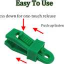 Heavy Duty Tarp Clip, 18 Pieces Lock Grip Clamps Tighten Tent Clip Fit for Awnings, Outdoor Camping, Car Cover, Green