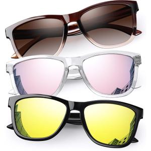 Sunglasses Womens Polarized Trendy Retro Sun Glasses UV400 Protection | Unisex Fashion Mirrored Sunnies Lightweight Comfortable for All-Day Wear for Daily Wear, Outdoor, Driving, Travel, Beach